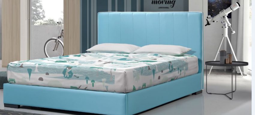 Cama estofada modelo Terni c/ colchão ortopédico